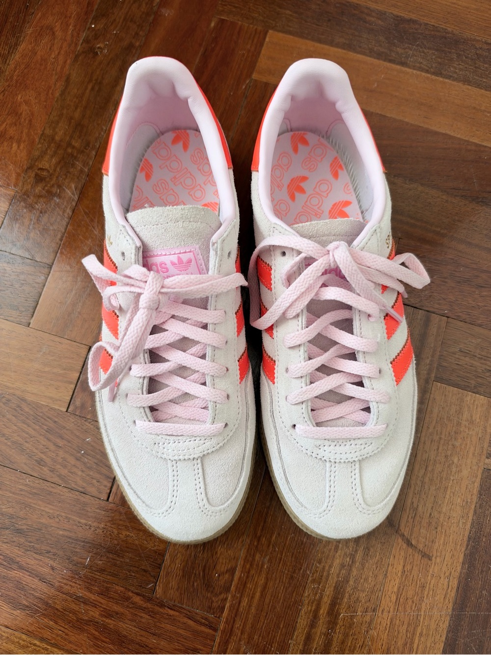 adidas Spezial Pink and Coral Suede Low-Top Sneakers